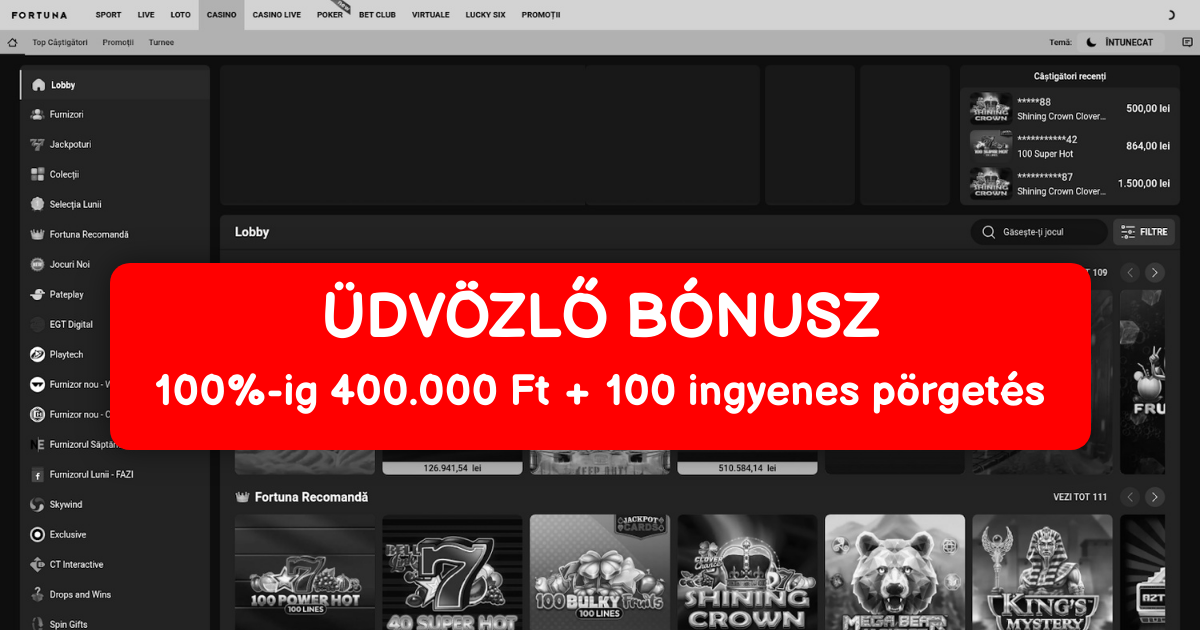 Fortuna Casino welcome bonus